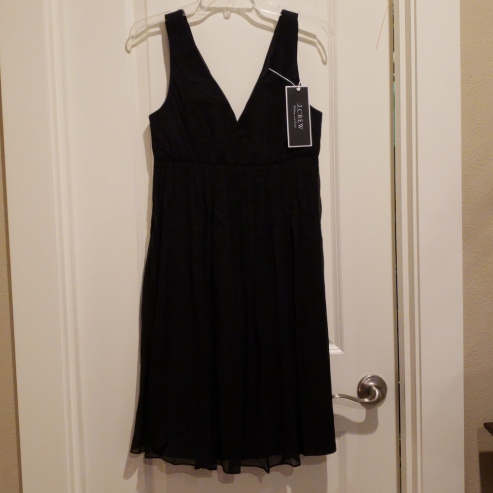 J. Crew Black Silk Dress